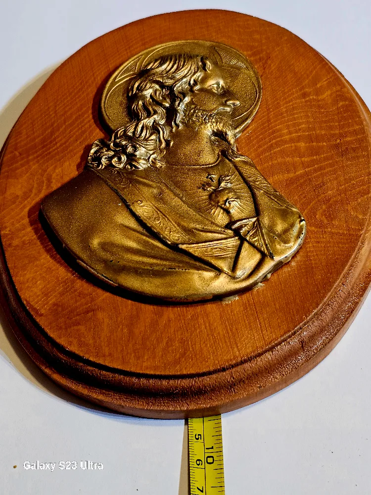 Vintage Sacred Heart of Jesus Wall Plaque image indicator(5)