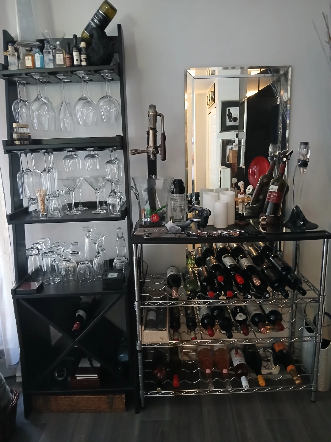 Bar Cart and Wine Rack