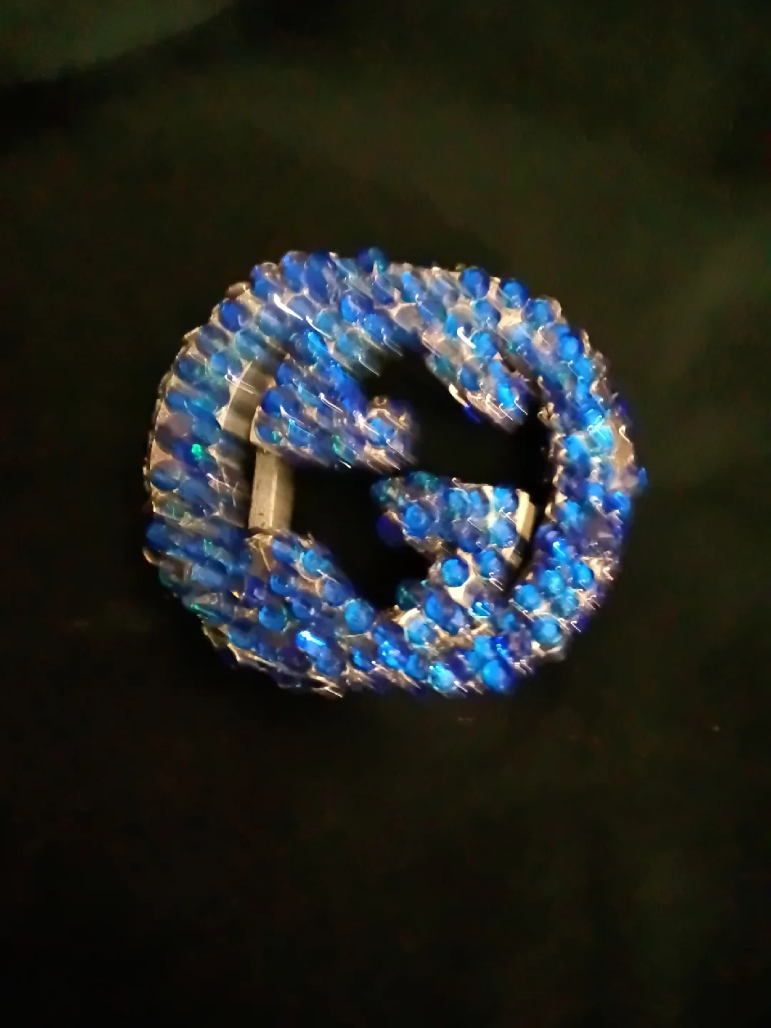 Gucci Blue Rhinestone Belt Buckle thumbnail