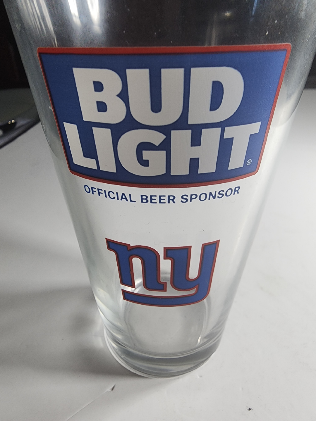Bud Light NY Giants Pint Glass