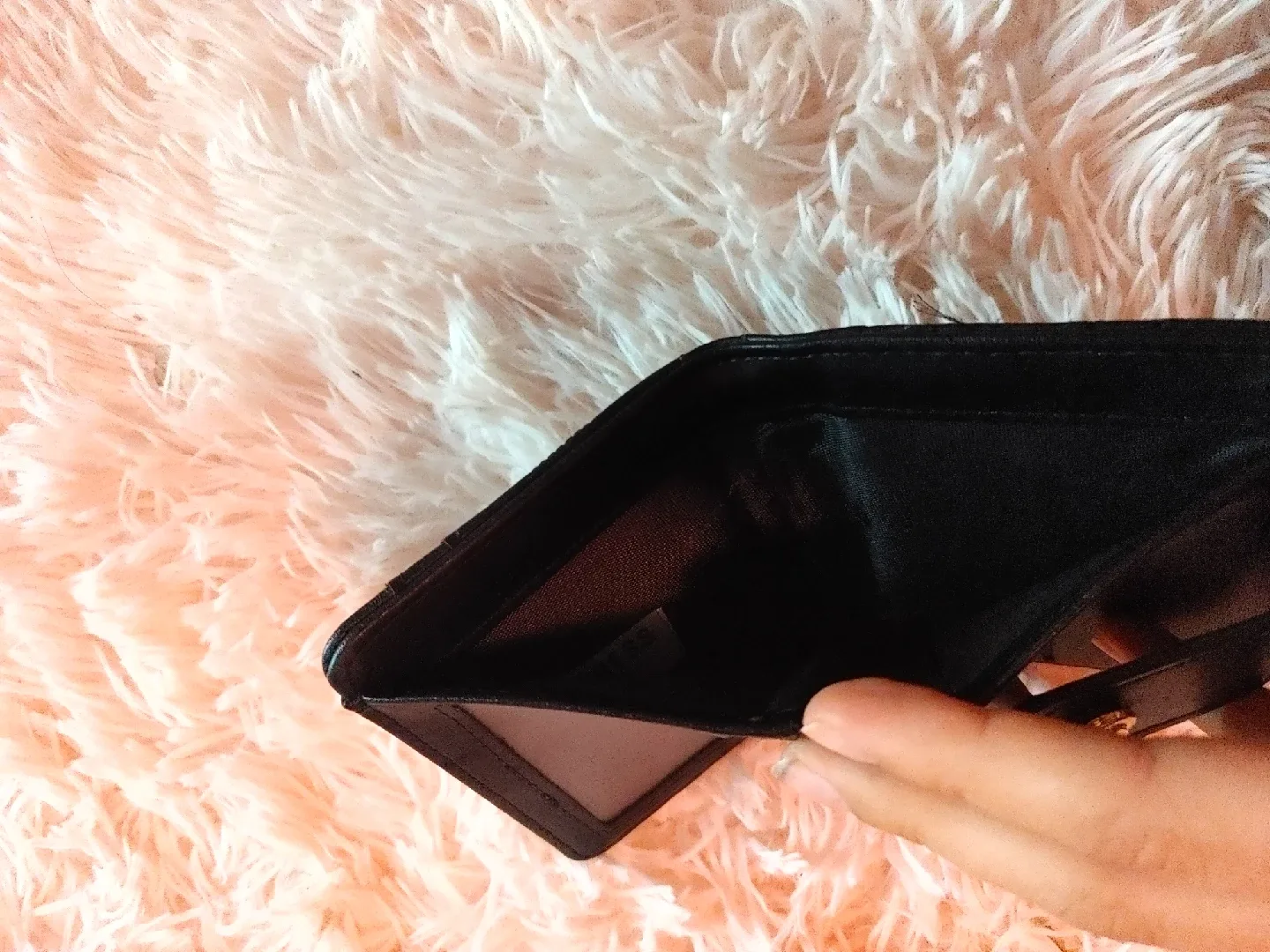 Black Quilted guess Wallet with Gold Clasp image indicator(3)