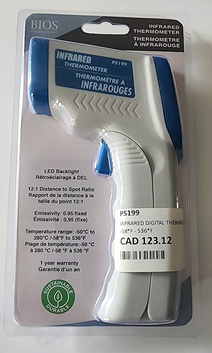 New BIOS Professional Infrared Thermometer PS199