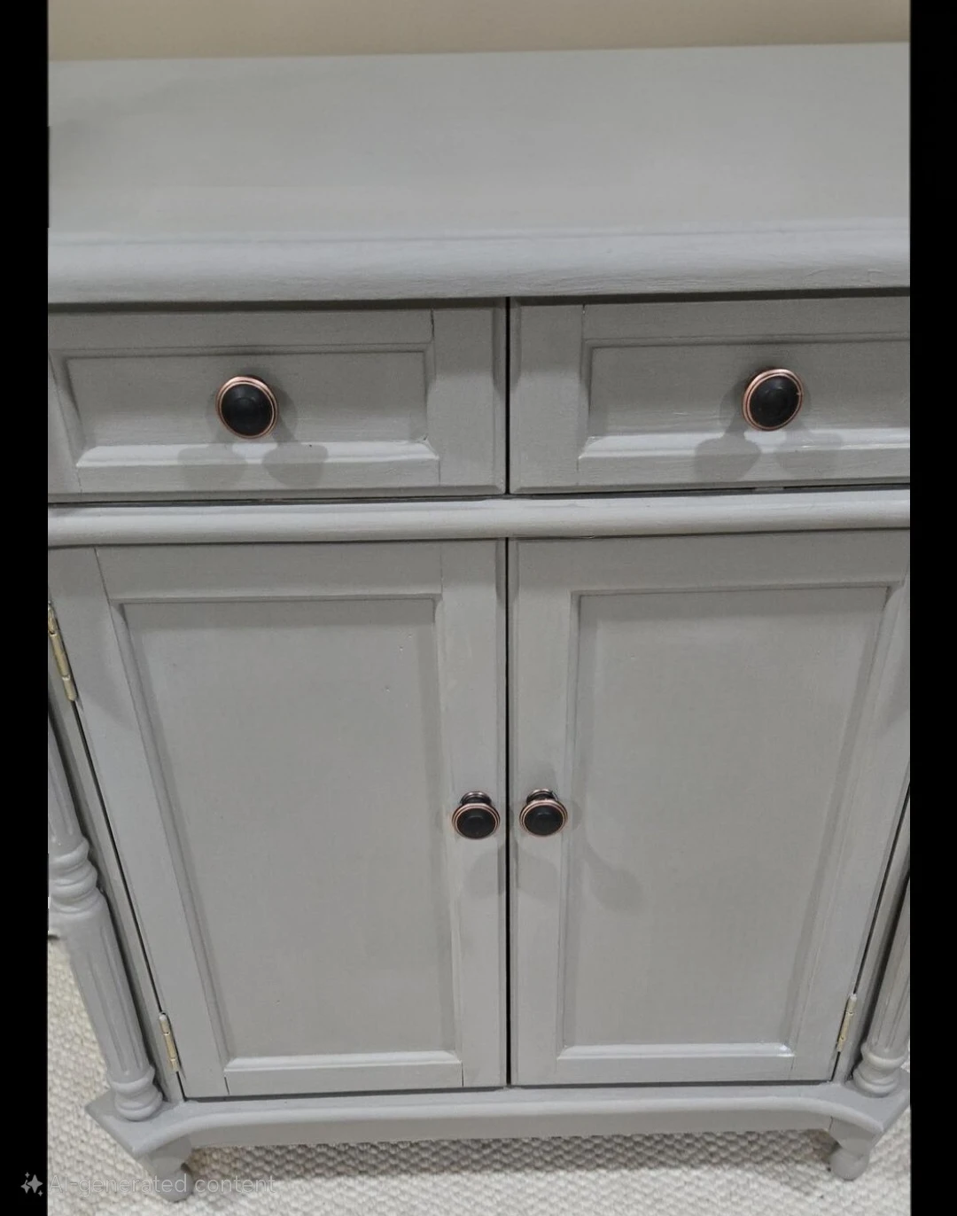 Gray Cabinet with Drawers