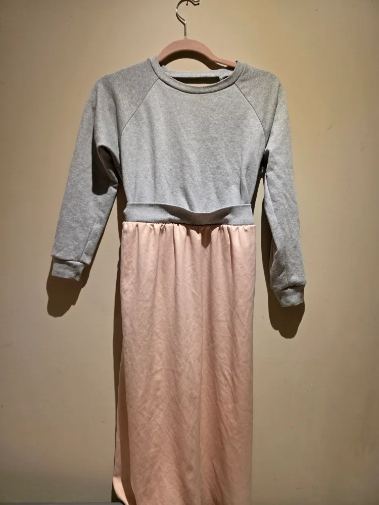 Topshop Grey & Pink Dress - Size US 4 thumbnail