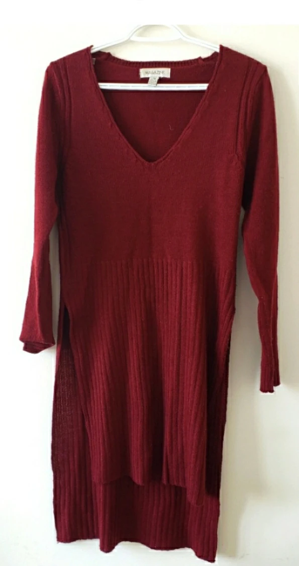 Red Sweater Dress - Size Large - photo 2