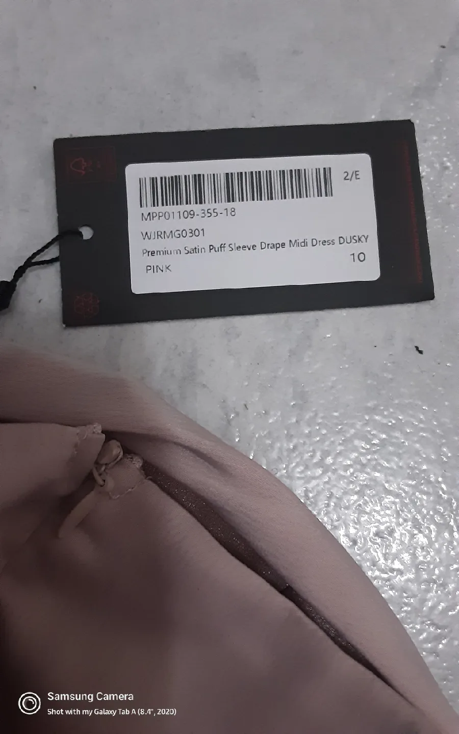 MissPap Premium Satin Puff Sleeve Drape Midi Dress - Size 10 image indicator(4)