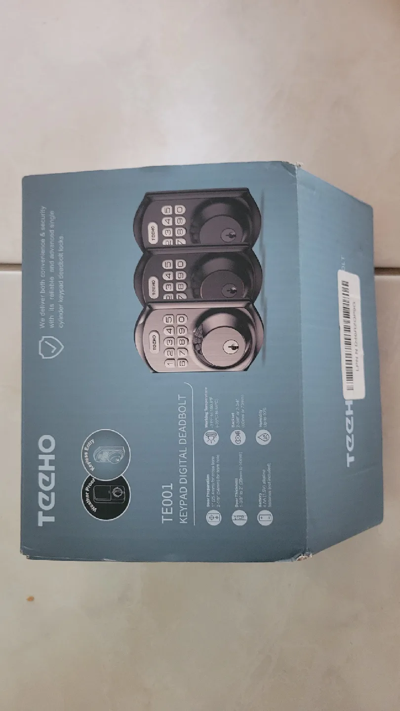 Techko Keypad Digital Deadbolt TE001 - New in Box! thumbnail