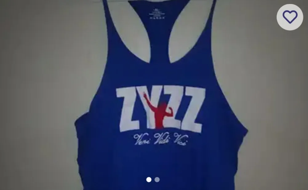 Zyzz Blue Stringer Tank Top, XL thumbnail