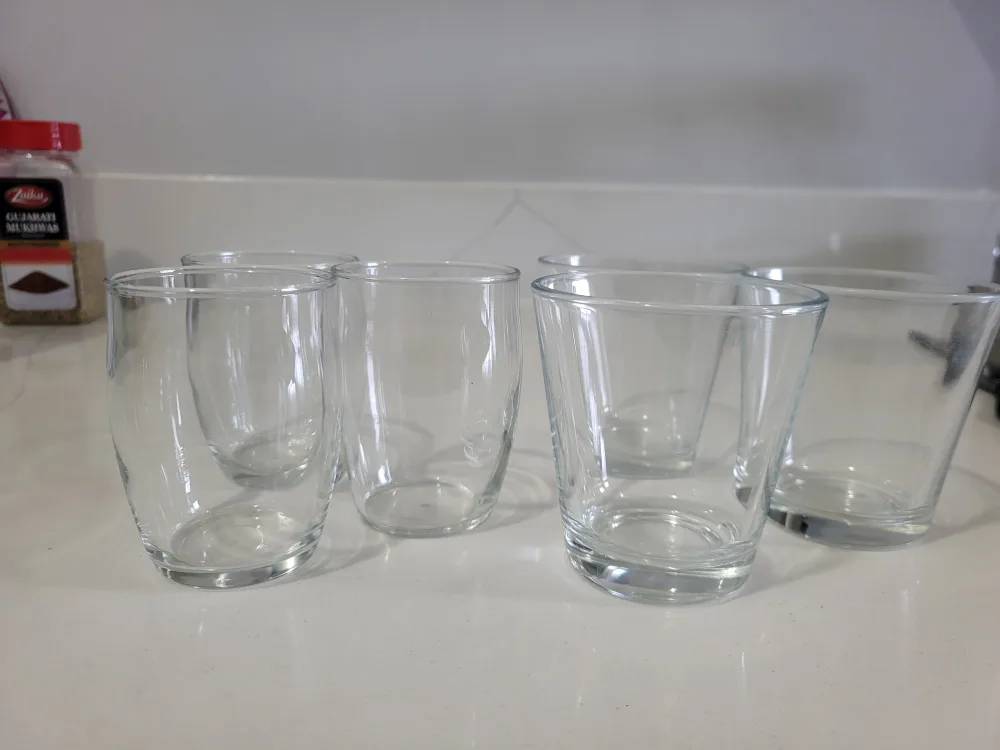 🥕Set of 6 Clear Drinking Glasses image indicator(2)