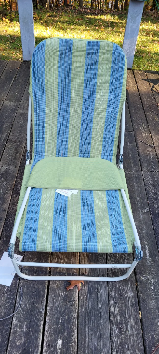 Facto Folding Lounge Chair - Blue & Green image indicator(4)