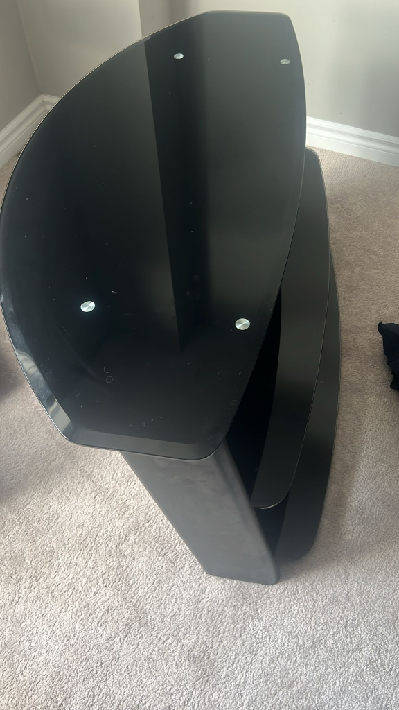 Black Glass TV Stand