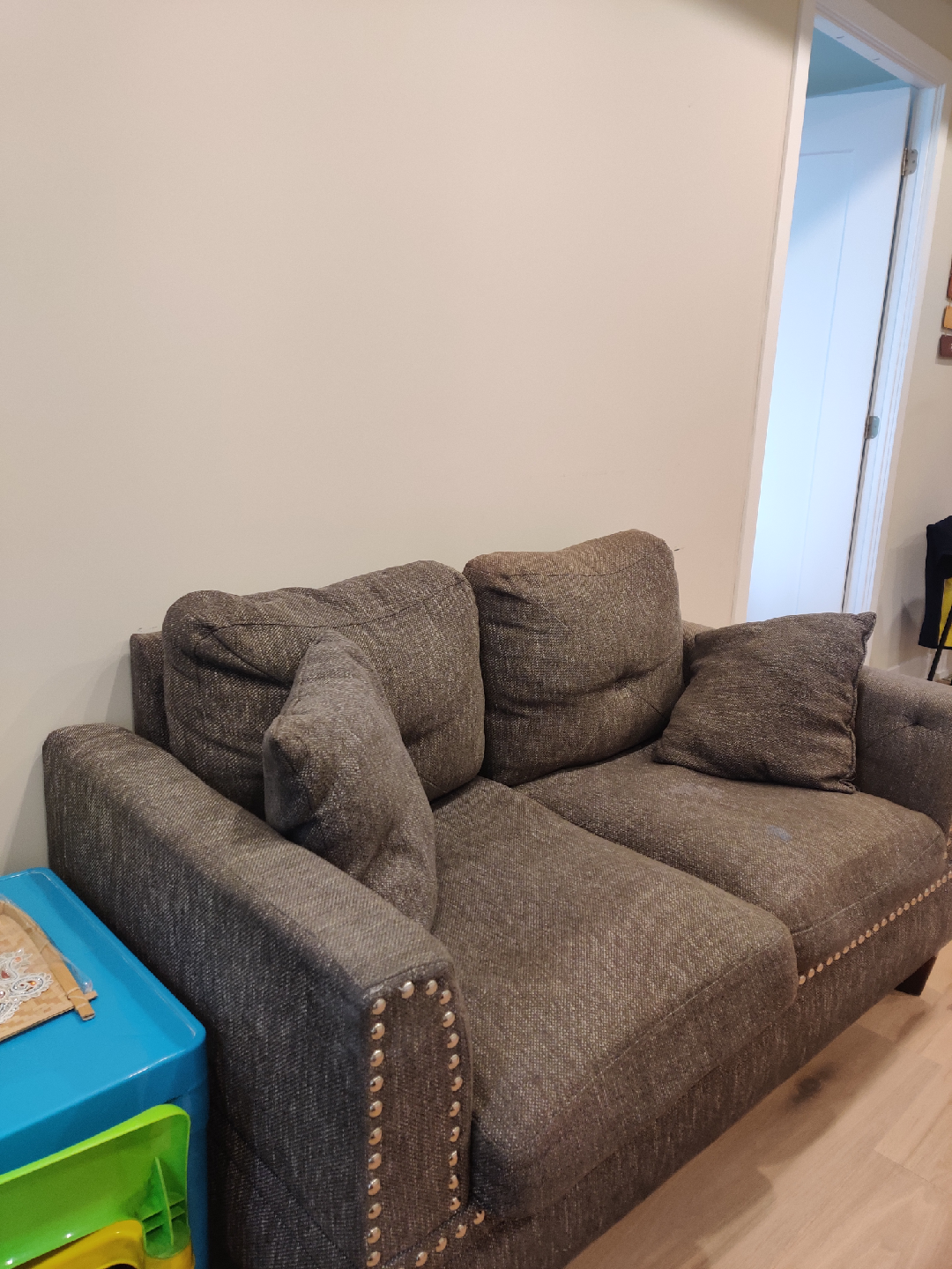 Grey Loveseat Sofa - photo 4