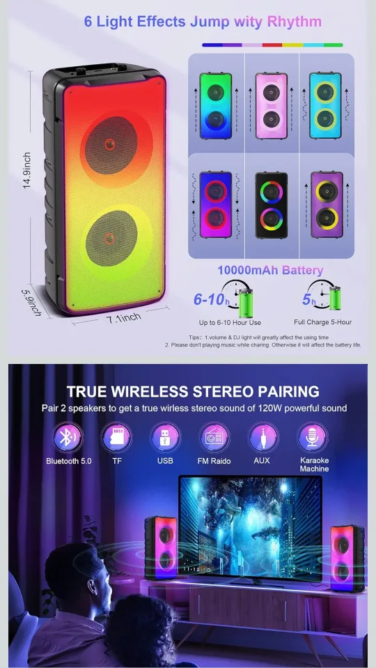 Portable Karaoke Bluetooth Speaker