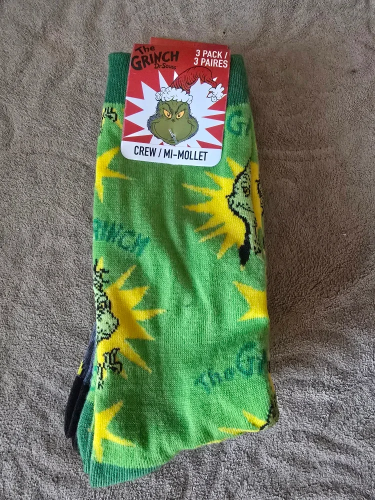 The Grinch Dr. Seuss Crew Socks - 3 Pack thumbnail