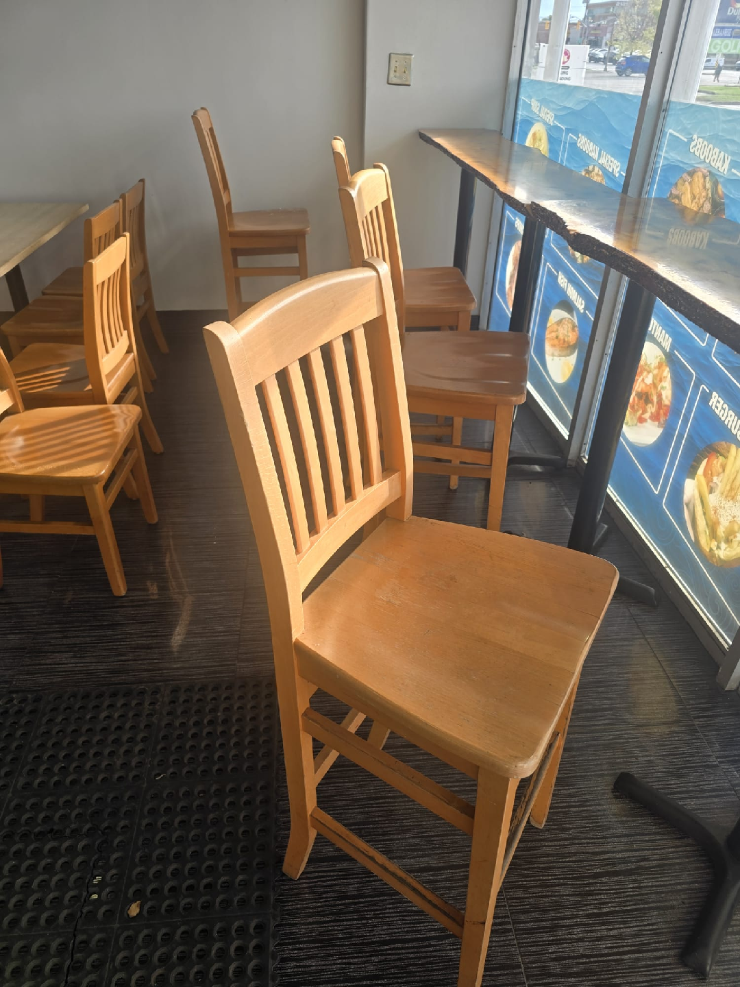 Wooden Restaurant Chairs - Set of 16 plus tables - photo 5