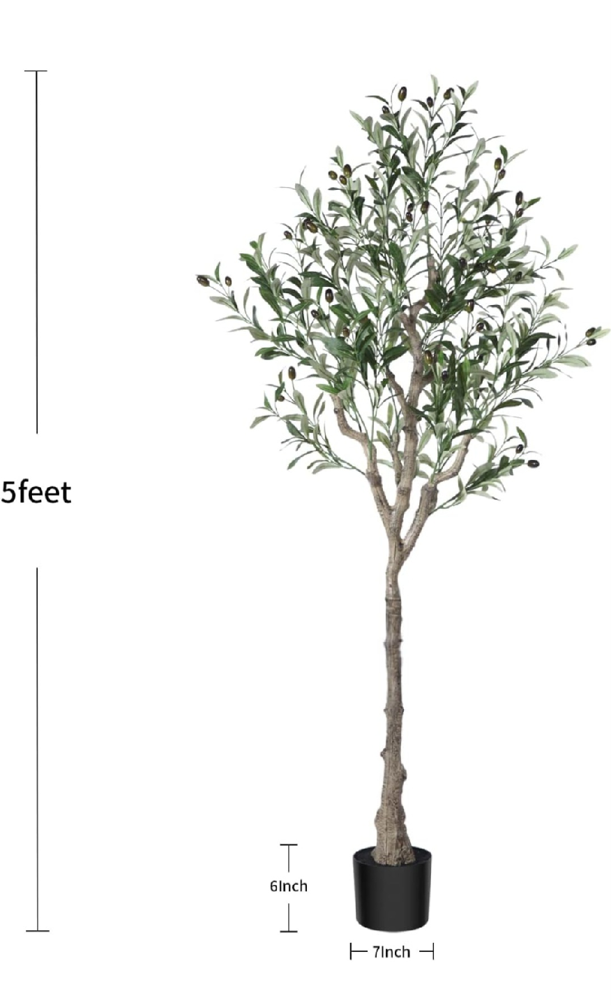 5ft Faux Olive Tree - set of 2 - photo 2