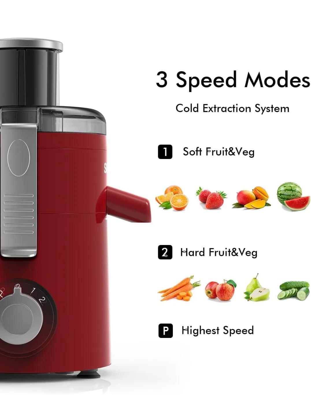 Slow Juicer for cold-press juicing image indicator(2)