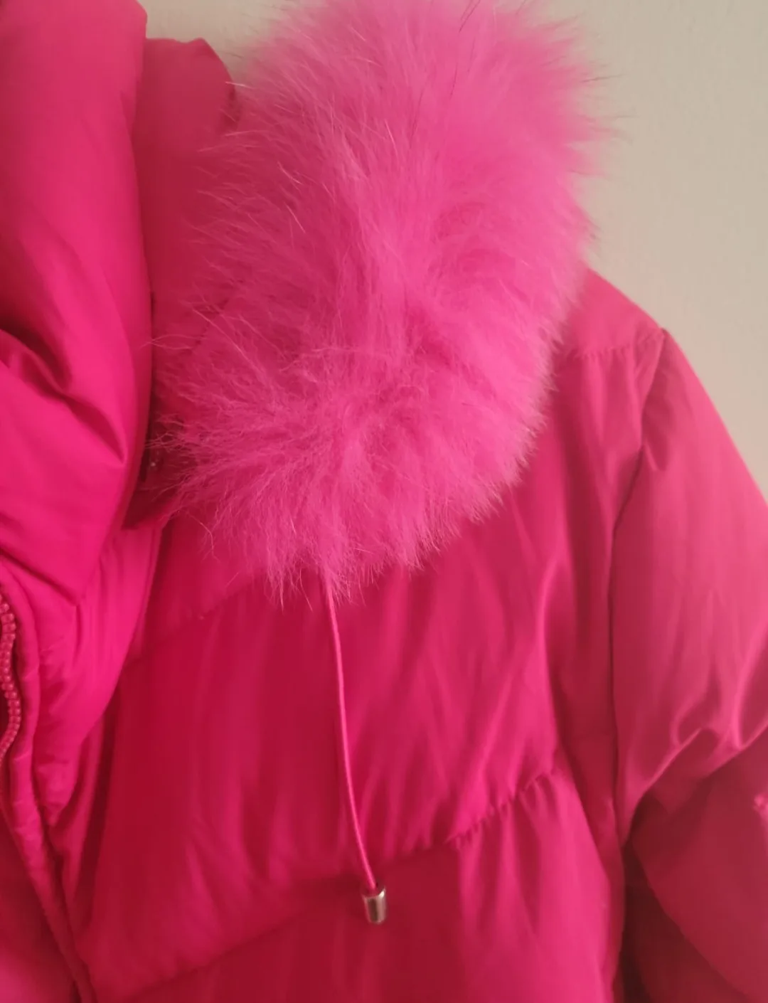 Bernardo Puffer Coat - Pink, Fur Hood image indicator(8)