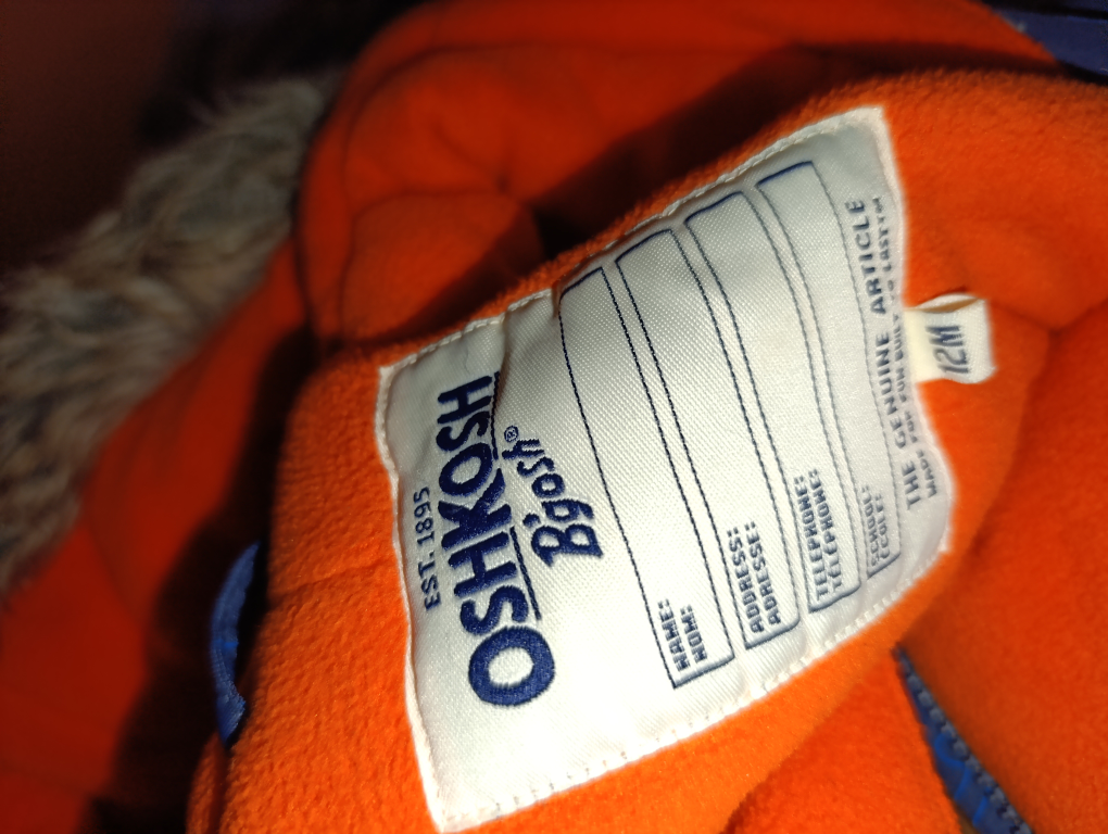 OshKosh B'gosh 12M Snowsuit with Mittens & Booties - photo 3