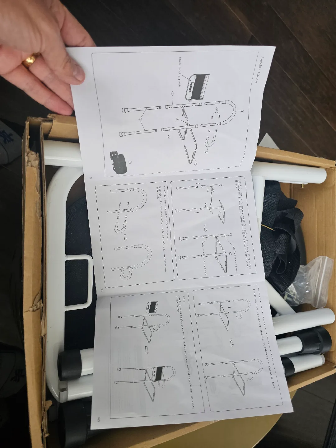 Bed Rail Bed Assist bar with Storage Pocket, Dual Handle Grab... image indicator(8)