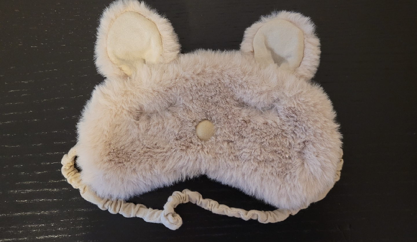 Fuzzy Bear Ear Sleep Mask