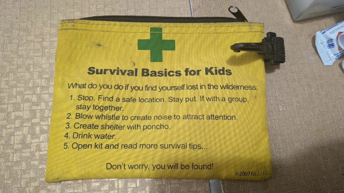 Survival Basics for Kids Yellow Pouch thumbnail