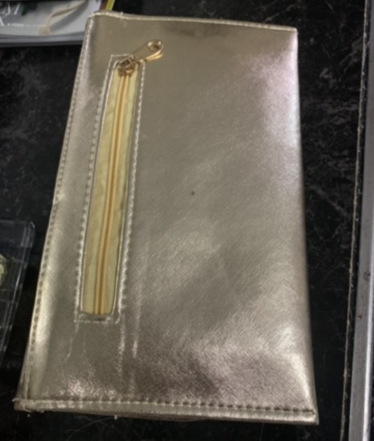 Gold Clutch with Floral Detail - photo 3