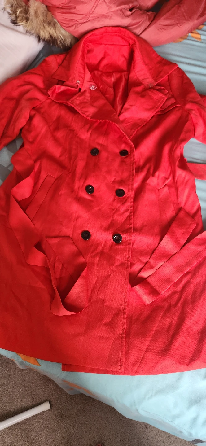 Red Trench Coat Medium