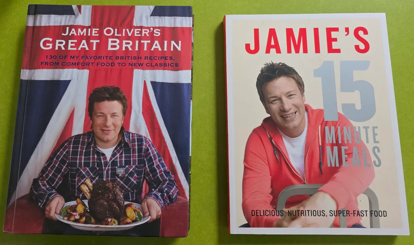 Jamie Oliver's Great Britain & 15 Minute Meals Cookbooks
