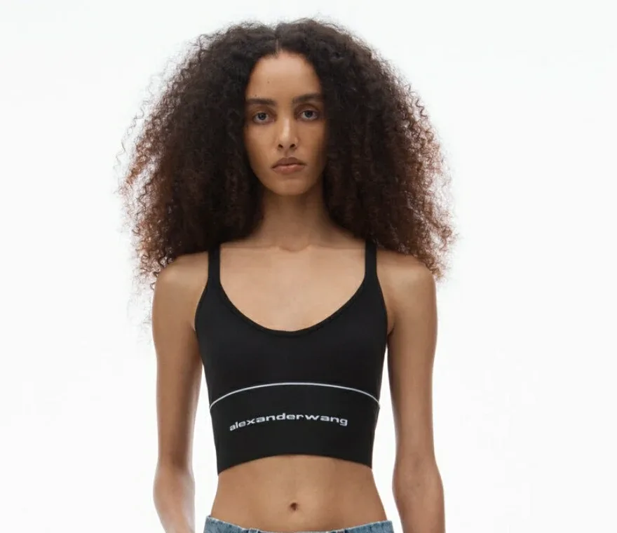 Alexander Wang Black Bra / Crop Top - Logo Band thumbnail