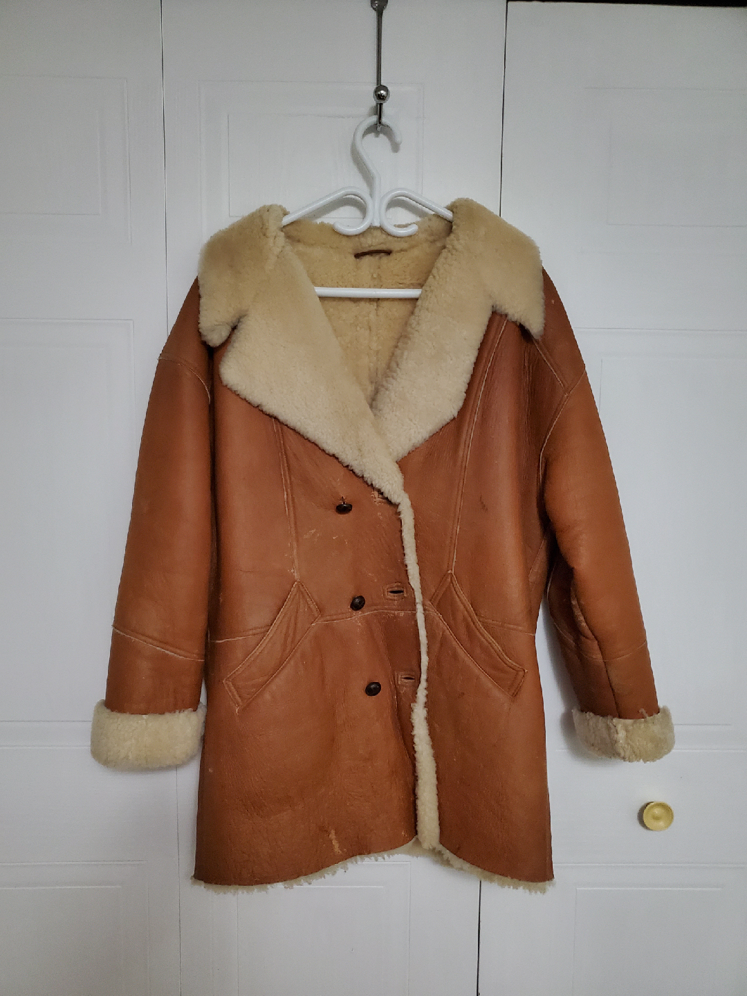 Mode & Pelle Genuine Leather Shearling Coat🥕
