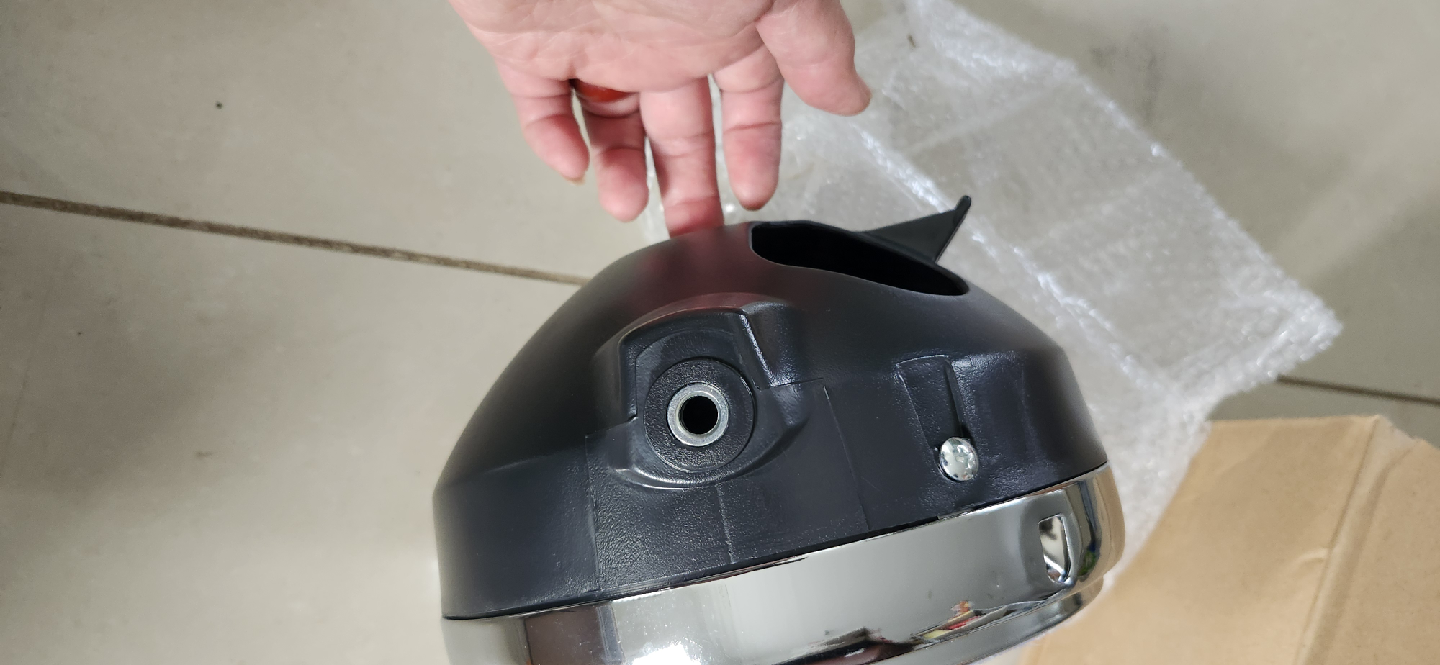 Motorcycle Headlight - Black & Chrome - photo 4
