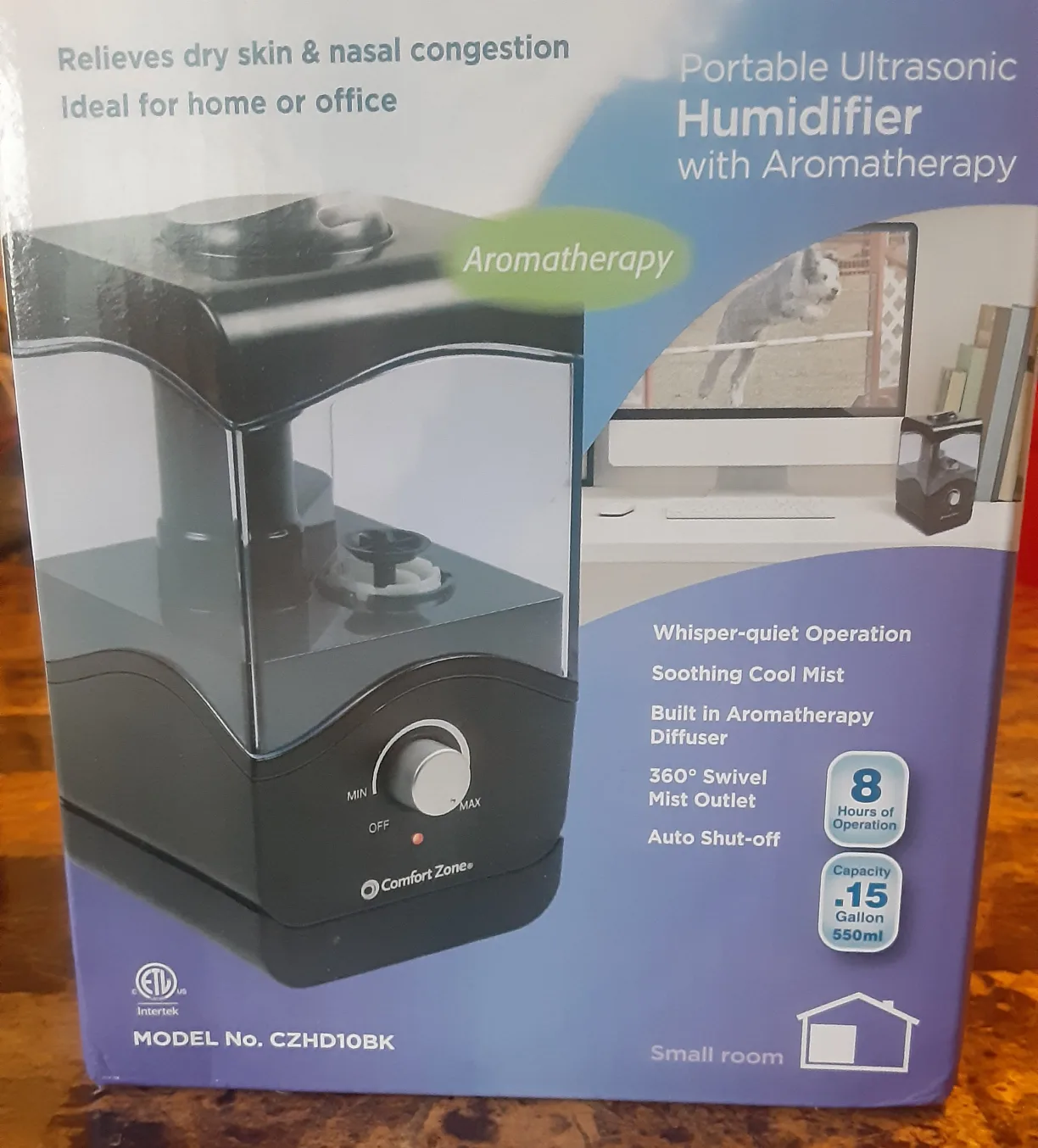 Comfort Zone Portable Ultrasonic Humidifier with Aromatherapy thumbnail