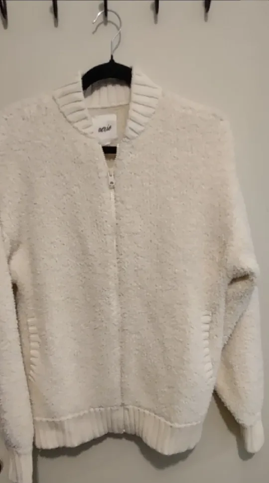 Aerie Cream Sherpa Jacket thumbnail