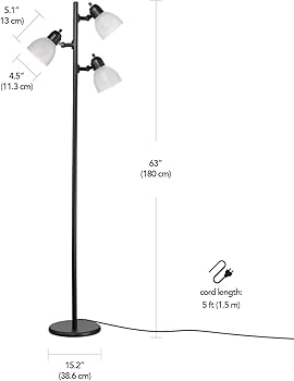 Black Floor Lamp, 63" Height - photo 2