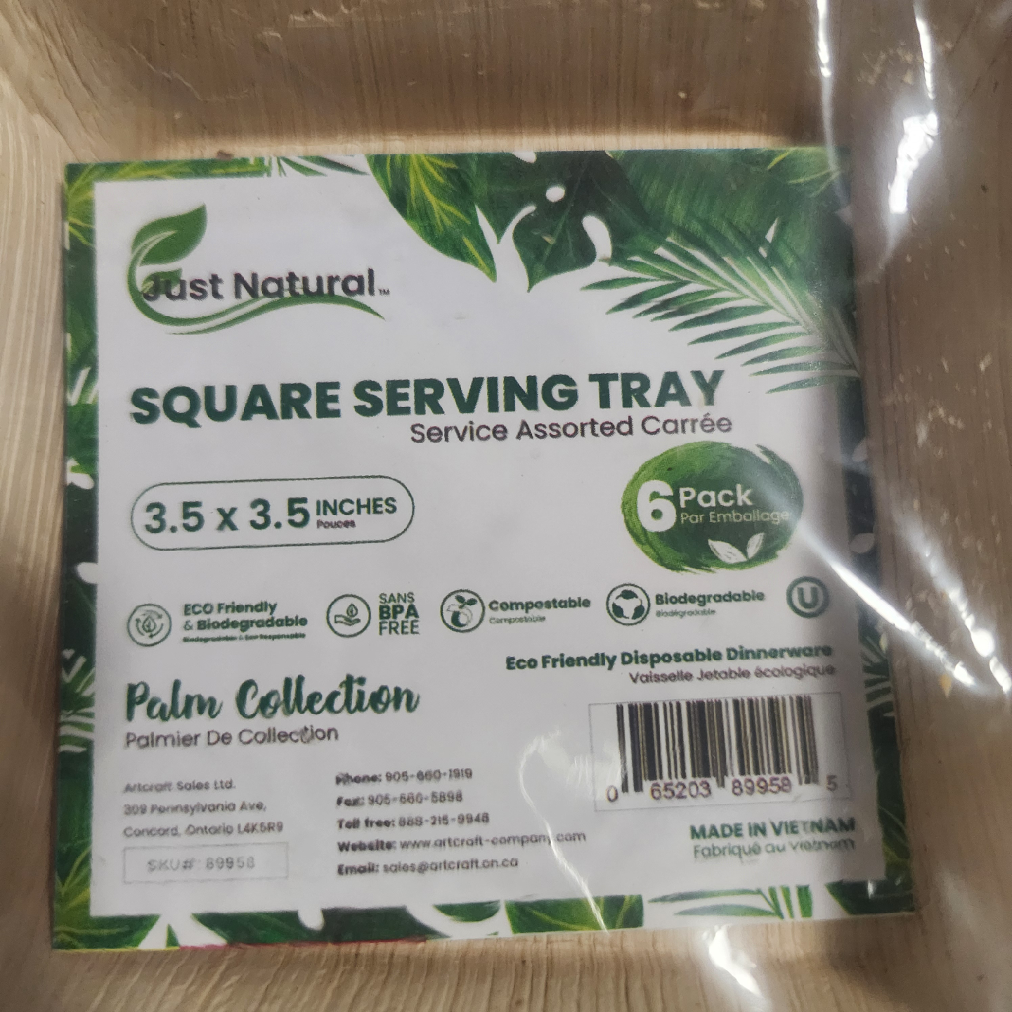 Just Natural Square Serving Trays - 6 Pack - photo 2