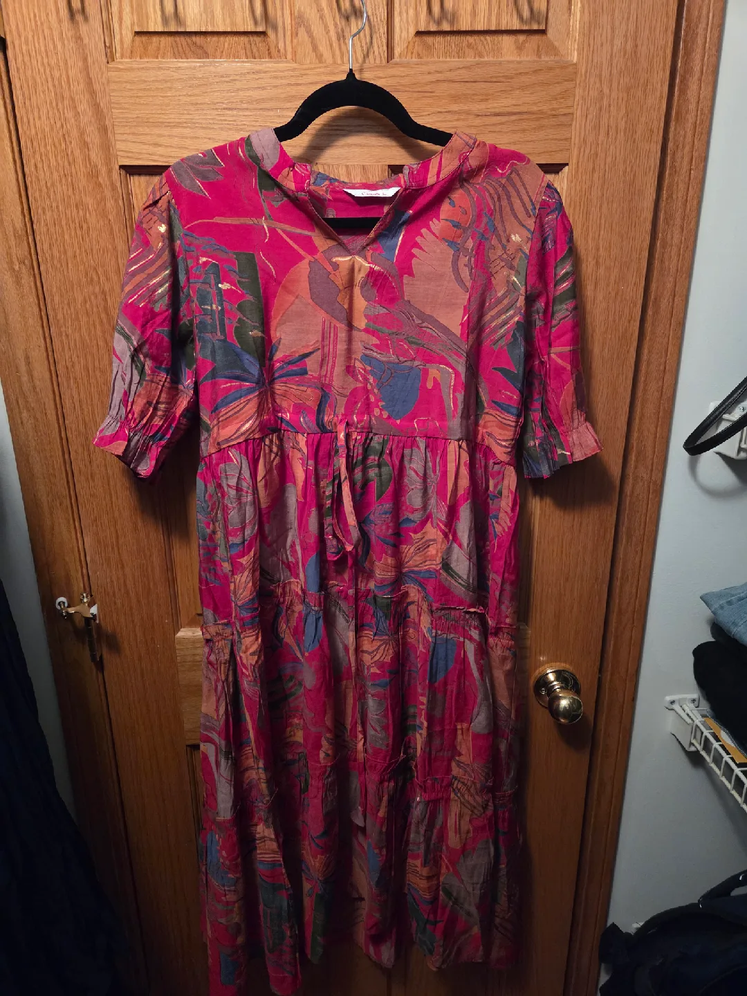 Boho Chic Tiered Midi Dress thumbnail