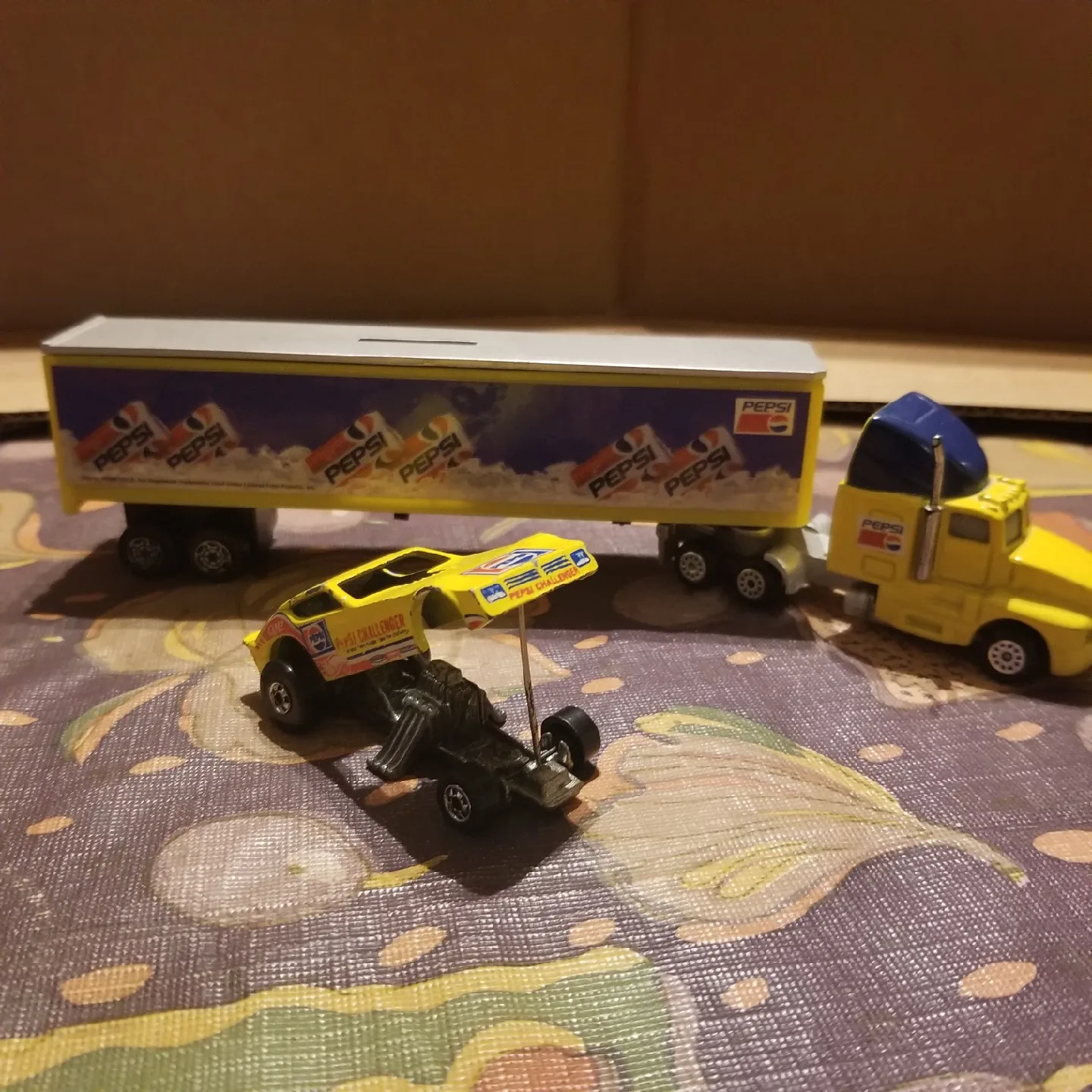 Vintage Pepsi Challenger Racing Semi Truck Toy Set