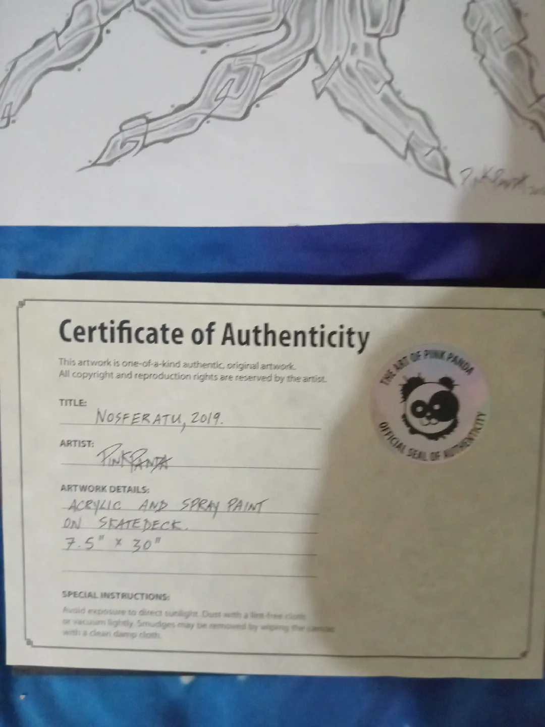 Pink Panda 'Nosferatu' Skateboard Deck image indicator(6)