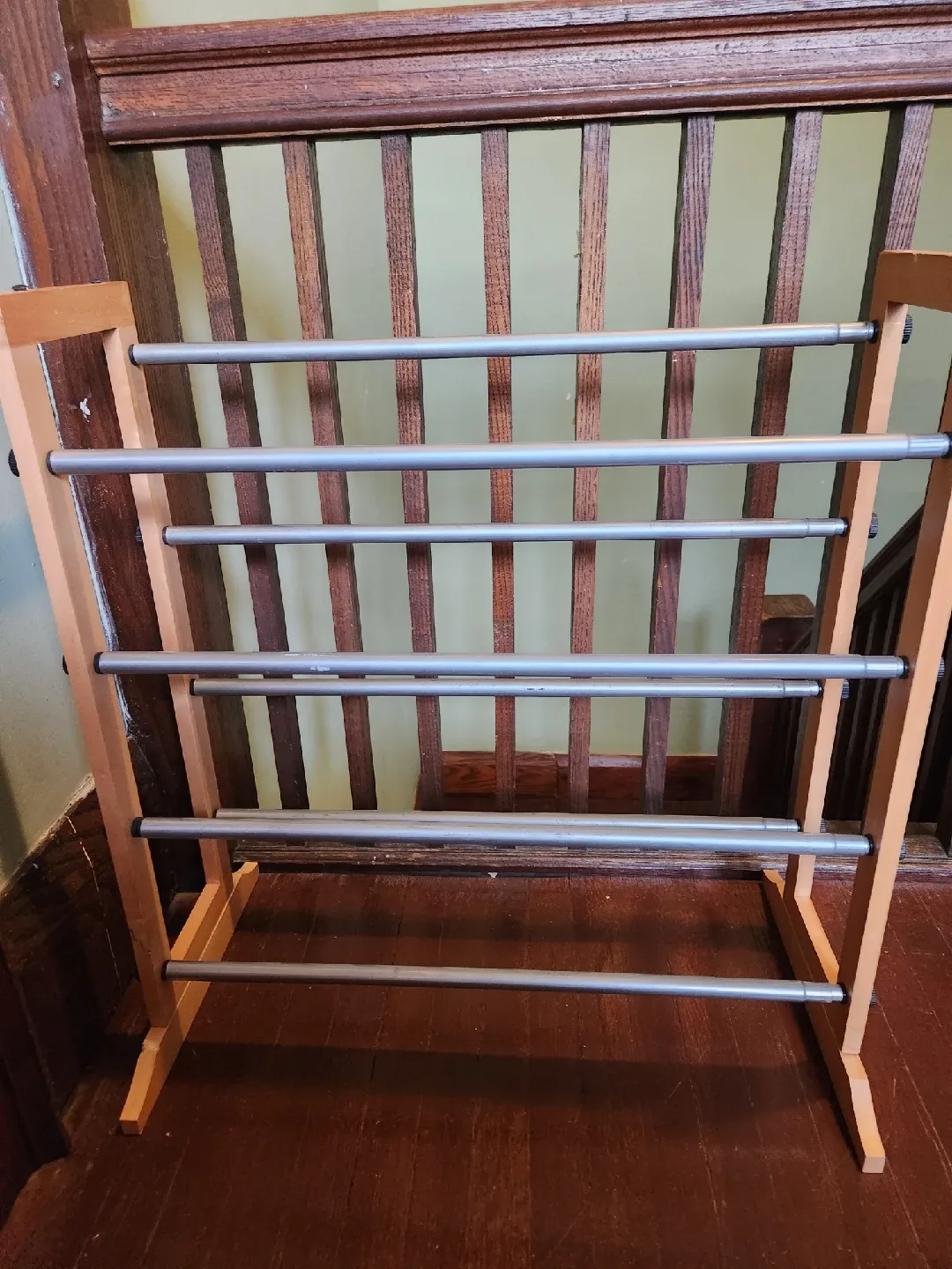 Wooden & Metal Shoe Rack