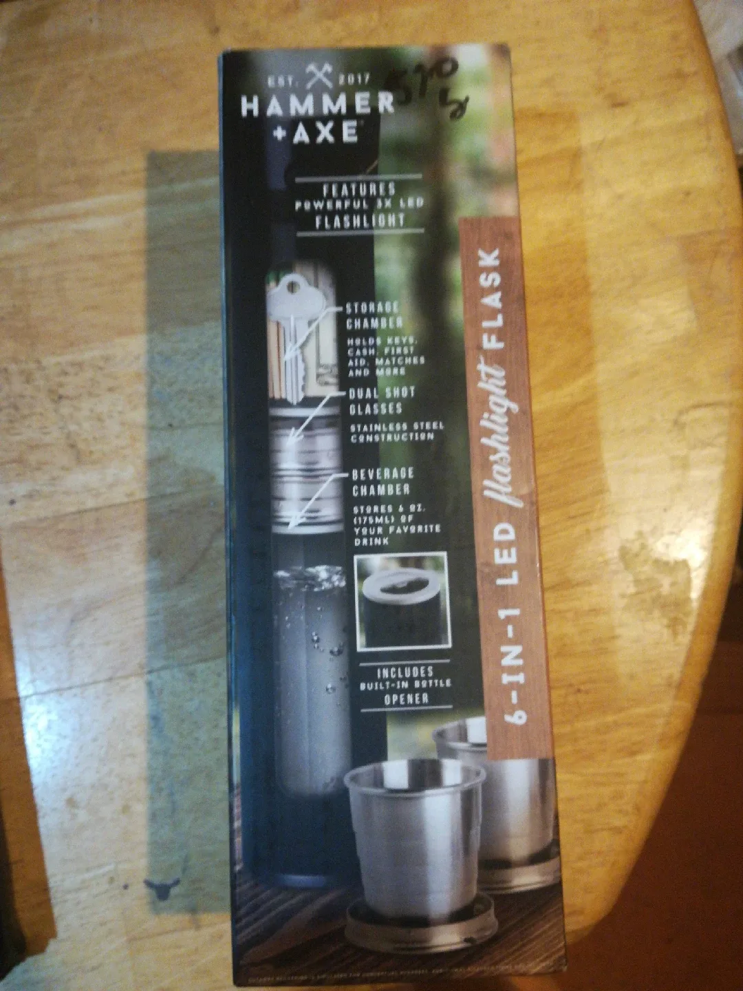 Hammer + Axe 6-in-1 LED Flashlight Flask