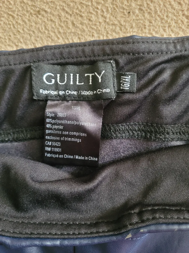 Guilty Faux Leather Leggings - TG/XL🥕 thrifty pick image indicator(2)