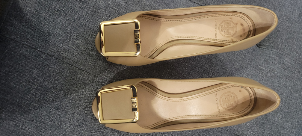 Tory Burch Nude Leather Wedges 6.5 size - photo 5