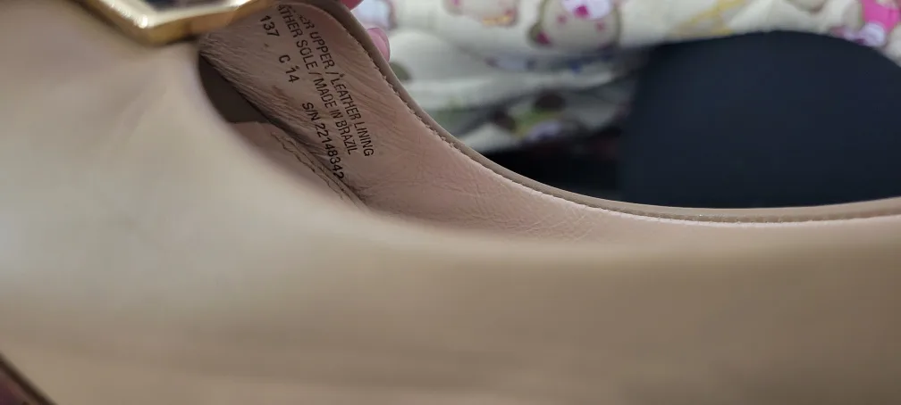 Tory Burch Nude Leather Wedges 6.5 size image indicator(8)