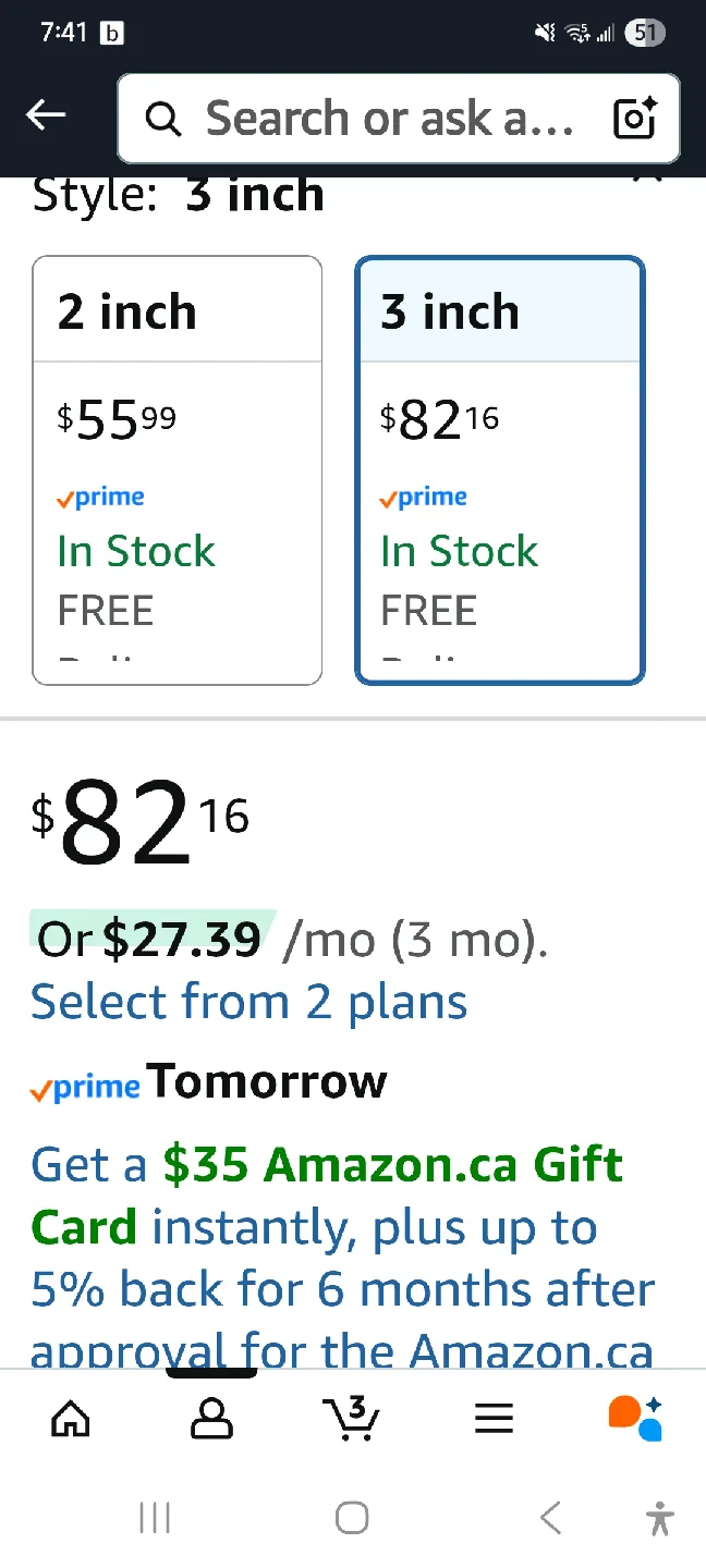 Twin 3 Inch Memory Foam Mattress Topper cost $89 new image indicator(2)