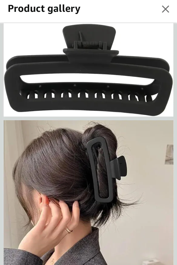 Hair Claw Clip - Rectangle 12 pcs thumbnail