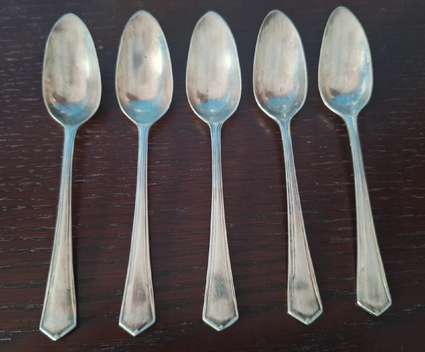 Vintage Silvet Plated Sheffield England Fruit Spoons (Set of 5) image indicator(2)