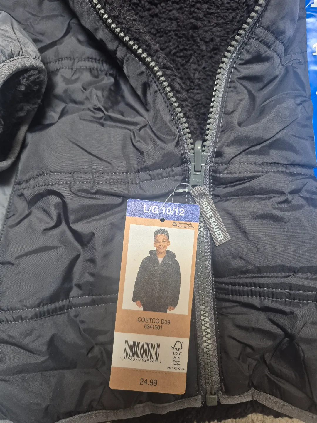 Eddie Bauer Youth Reversible Jacket - Size L (10/12) image indicator(3)