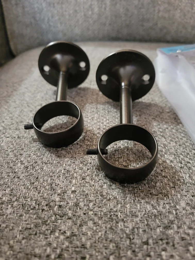 Ceiling mount brackets and curtain rod ends (All for $5) image indicator(2)