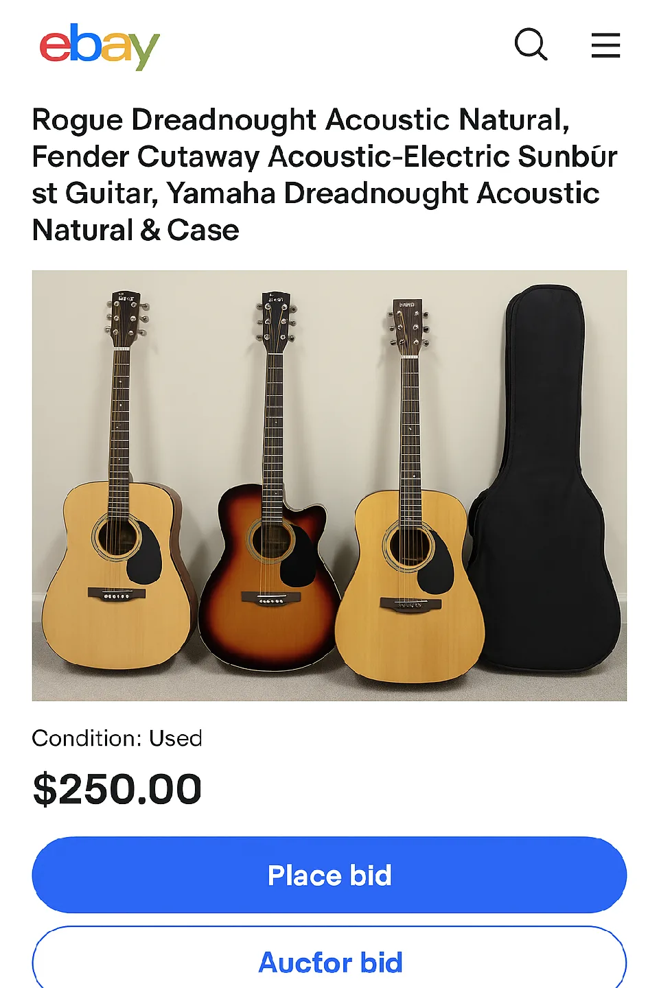 Fender, Yamaha, Rogue Acoustic Guitars image indicator(6)